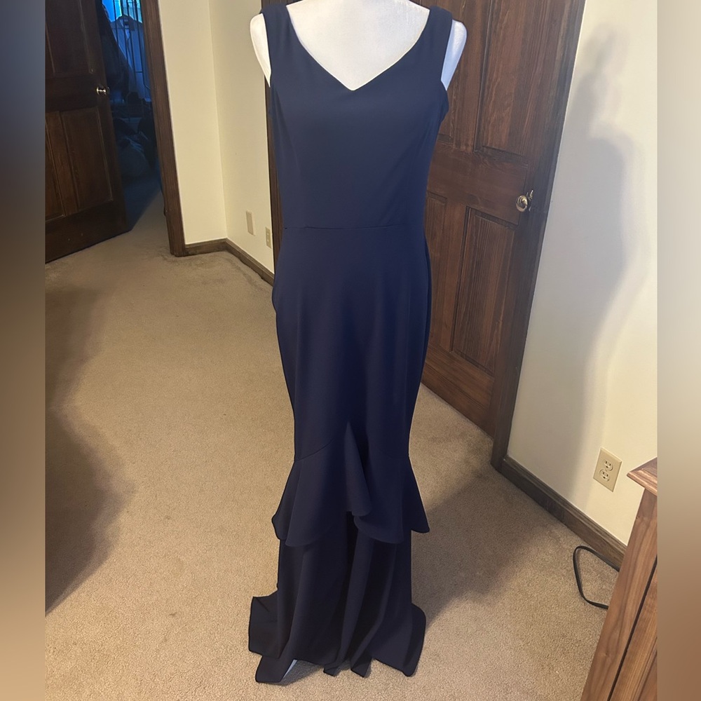 Blue formal dress B & A Betsy and Adam size 10
